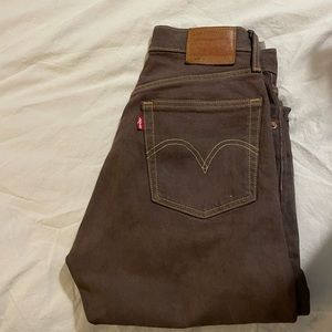 Hand dyed brown Levi’s 501
